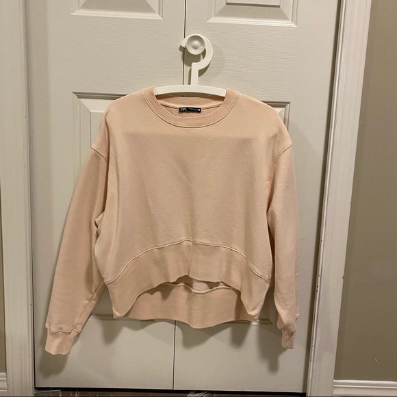 Zara Cropped Oversized Sweatshirt - Picture 1 of 2